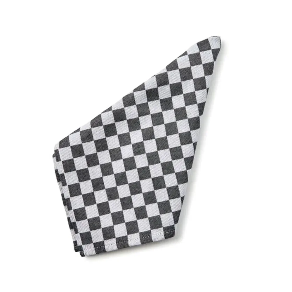 NEW Mackenzie Childs Black Check Cotton Dinner Napkins 18.5 x18.5 Set of 4